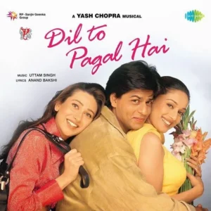 Dil To Pagal Hai 1997 LP vinyl record featuring music by Uttam Singh and lyrics by Anand Bakshi